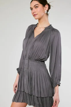 Current Air Cecile Smocked Mini Dress SLATECHARCOAL Discount