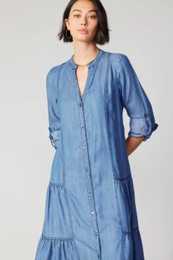 Current Air Buttondown Dress CHAMBRAY Hot