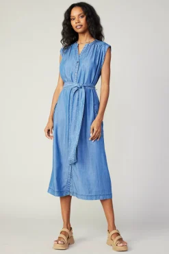 Current Air Buttondown Shirt Dress CHAMBRAY Online