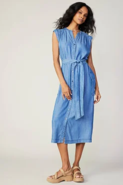 Current Air Buttondown Shirt Dress CHAMBRAY Online