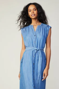 Current Air Buttondown Shirt Dress CHAMBRAY Online