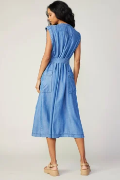 Current Air Buttondown Shirt Dress CHAMBRAY Online