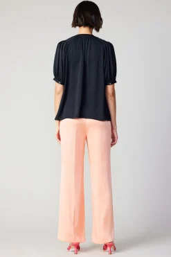 Current Air Classic V Neck Blouse BLACK Fashion