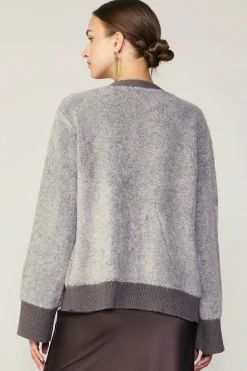 Current Air Contrast Pocket Cardigan COCOAMELANGE Best