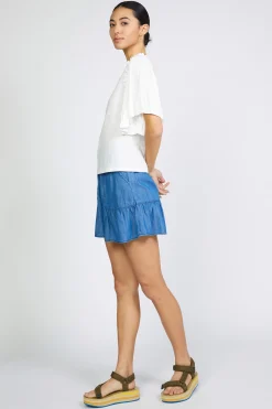 Current Air Contrast Sleeve Shirt WHITE Clearance