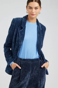 Current Air Corduroy Blazer DARKBLUE Best