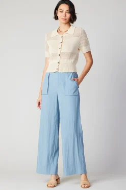 Current Air Cropped Knit Top NATURAL Best