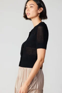 Current Air Cropped Knit Top BLACK Best