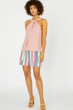 Current Air Cross Halter Neck Top DUSTYCORAL Clearance