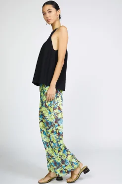 Current Air Crotchet Yoke Top BLACK Fashion