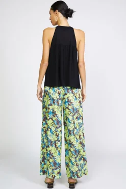Current Air Crotchet Yoke Top BLACK Fashion