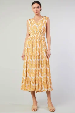 Current Air Daisy Jacquard Maxi Dress MARMALADE Clearance