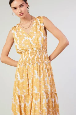Current Air Daisy Jacquard Maxi Dress MARMALADE Clearance