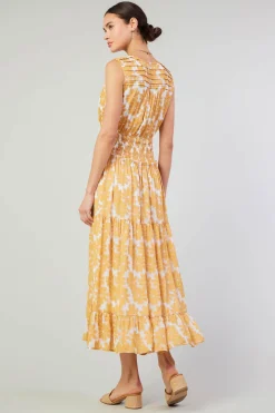 Current Air Daisy Jacquard Maxi Dress MARMALADE Clearance