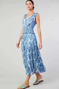 Current Air Daisy Jacquard Maxi Dress DENIMBLUE Fashion
