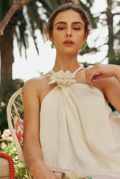 Current Air Detachable Rosette Halter Top PEARL Online