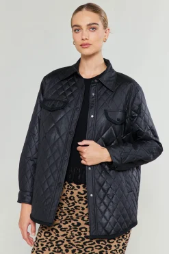 Current Air Diamond Quilted Jacket BLACK Clearance
