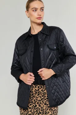 Current Air Diamond Quilted Jacket BLACK Clearance