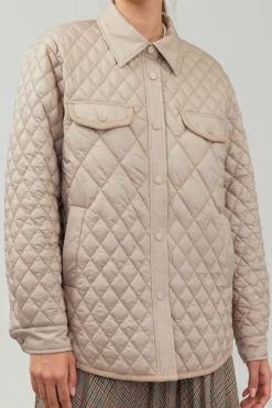 Current Air Diamond Quilted Jacket TAUPE Fashion