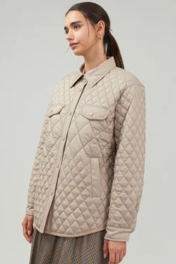 Current Air Diamond Quilted Jacket TAUPE Fashion