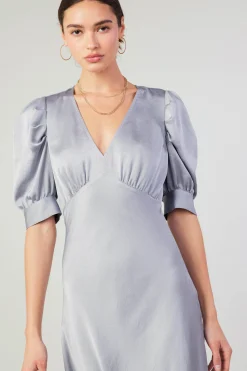 Current Air Diana Maxi Dress SILVER Clearance