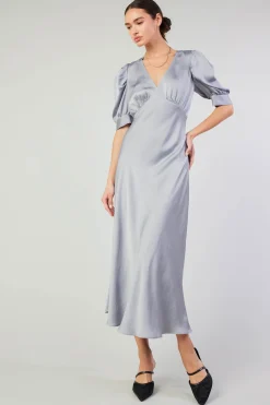 Current Air Diana Maxi Dress SILVER Clearance