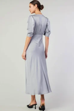 Current Air Diana Maxi Dress SILVER Clearance