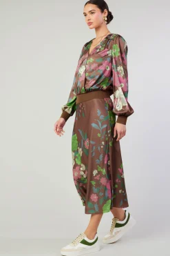 Current Air Floral Bias Skirt MOCHAMLT Online