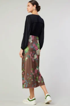 Current Air Floral Bias Skirt MOCHAMLT Online
