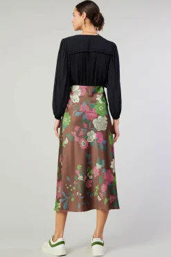 Current Air Floral Bias Skirt MOCHAMLT Online