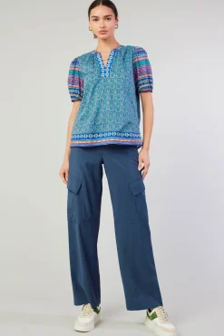 Current Air Floral Bohemian Top BLUEMLT Discount