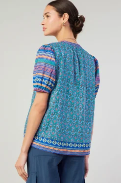 Current Air Floral Bohemian Top BLUEMLT Discount
