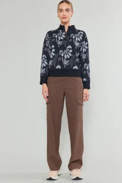 Current Air Floral Jacquard Sweater BLACKMLT Clearance