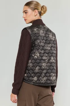 Current Air Floral Patterned Sweater Jacket DARKFLORAL Best