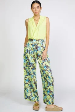 Current Air Floral Print Wide Pants LIMEFLORAL Best