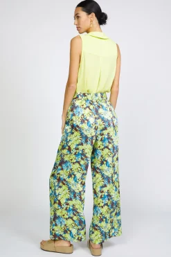 Current Air Floral Print Wide Pants LIMEFLORAL Best