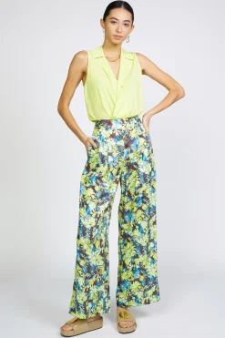 Current Air Floral Print Wide Pants LIMEFLORAL Best