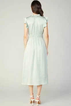 Current Air Florence Ruffled Midi Dress SILVERSAGE Sale
