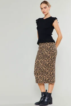 Current Air Flutter Sleeve Sweater Top BLACK Discount
