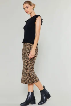 Current Air Flutter Sleeve Sweater Top BLACK Discount