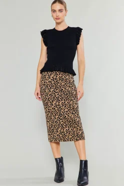 Current Air Flutter Sleeve Sweater Top BLACK Discount