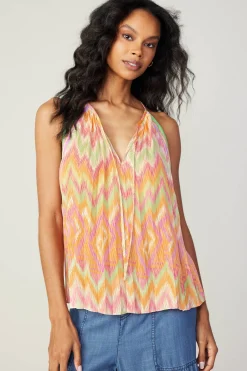 Current Air Gradient Chevron Tank ORANGEMLT Outlet