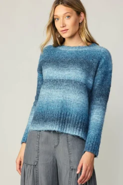 Current Air Gradient Sweater Top BLUE Outlet