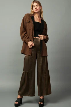 Current Air Houndstooth Oversized Jacket TOFFEE Best