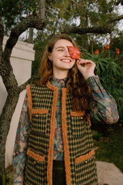 Current Air Houndstooth Vest MLT Fashion