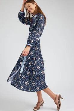 Current Air Kaleidoscope Motif Maxi Dress NAVYMLT Best