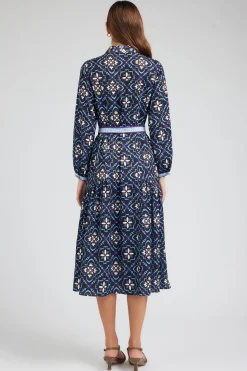 Current Air Kaleidoscope Motif Maxi Dress NAVYMLT Best