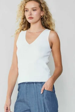 Current Air Knit Tank Top WHITE Online