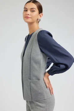 Current Air Knit Vest HEATHERGREY Online