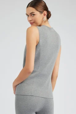 Current Air Knit Vest HEATHERGREY Online